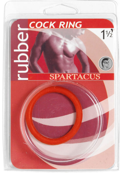 Rubber Cock Ring 1.5 Inch Red