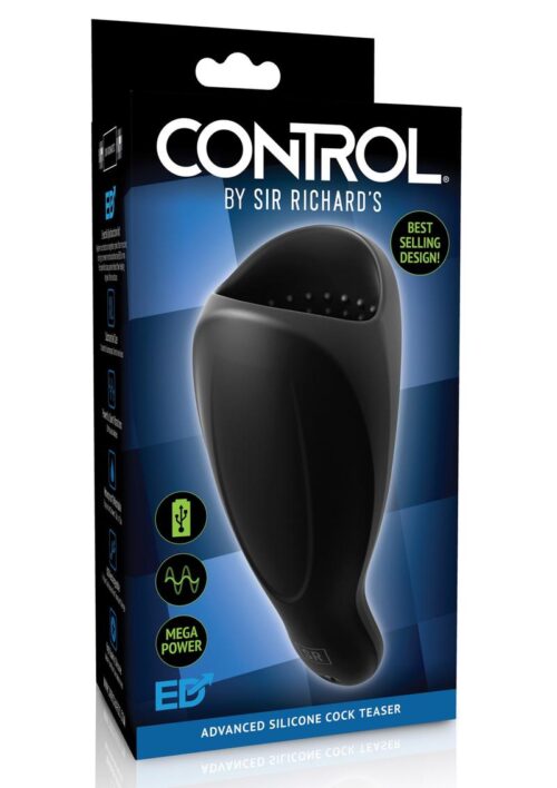 Sir Richard`s Control Advanced Silicone Cock Teaser Masturbator Rechargeable - Black