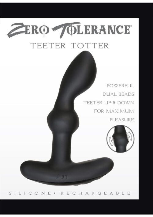 Zero Tolerance Teeter Totter Rechargeable Silicone Vibrating Prostate Massager - Black