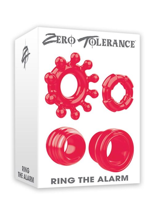 Zero Tolerance Ring the Alarm Cock Ring Kit (4 piece kit) - Red