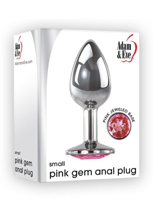 Adam and Eve Pink Gem Aluminum Anal Plug - Small - Pink