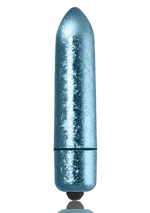 RO 120mm Frosted Fleurs Bullet Vibrator - Blue