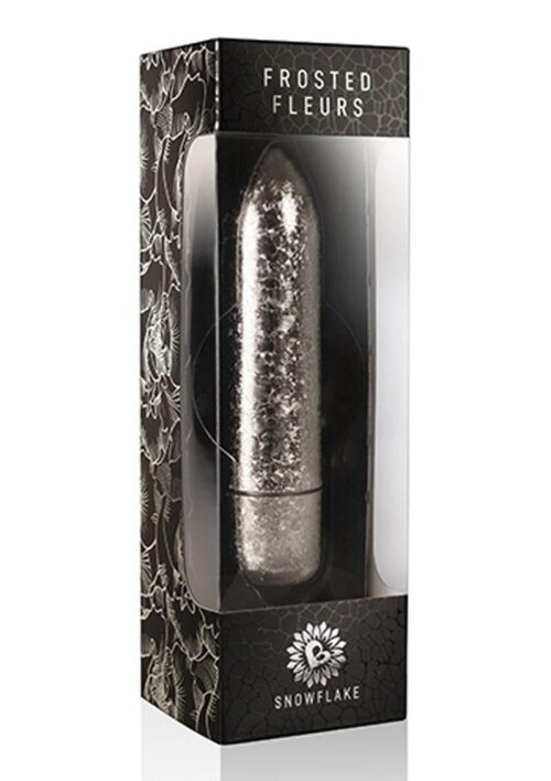 RO 120mm Frosted Fleurs Bullet Vibrator - Silver