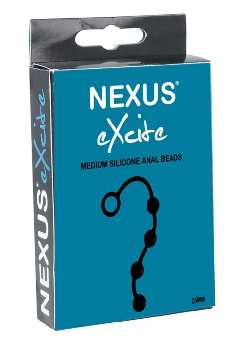 Nexus Excite Silicone Anal Beads - Medium - Black