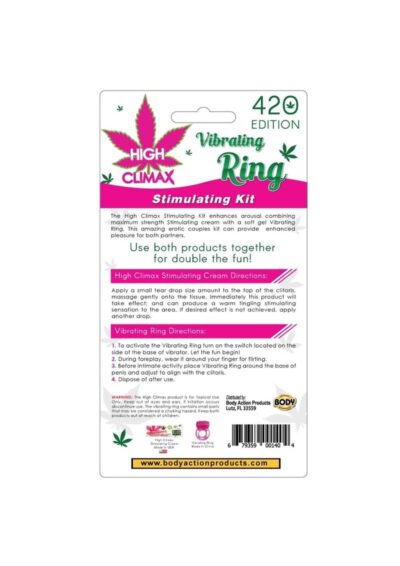 High Climax Cock Ring Stimulating Kit - Pink