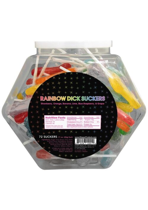 Rainbow Dick Suckers Fish Bowl (72pc)