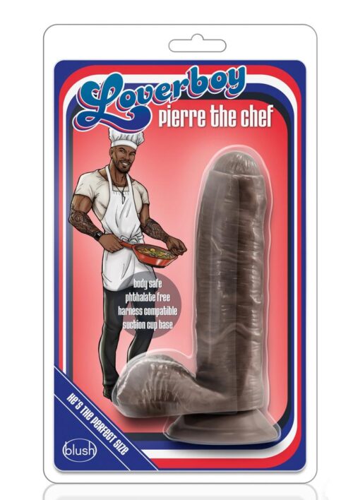 Loverboy Pierre The Chef Dildo with Balls 7in - Chocolate