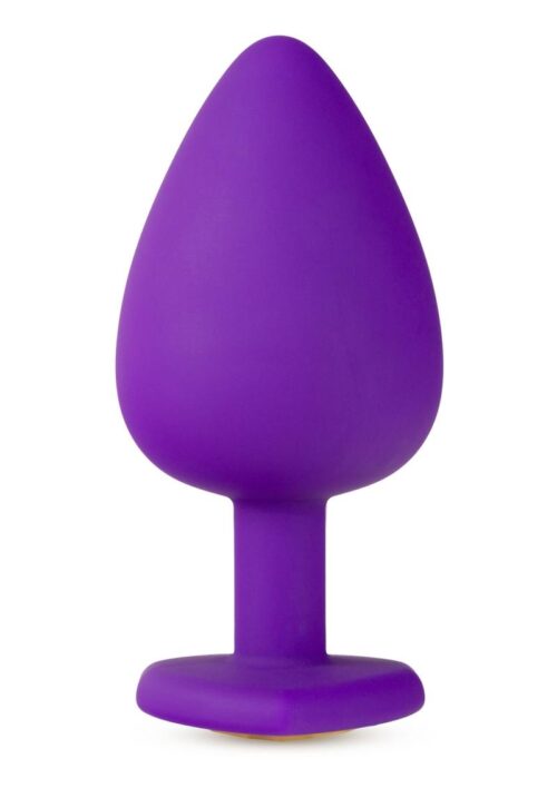 Temptasia Bling Silicone Anal Plug Large 3.75in - Purple