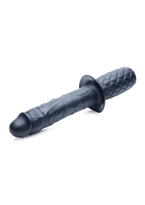 Ass Thumpers Realistic Rechargeable Silicone Vibrating Thruster - Black