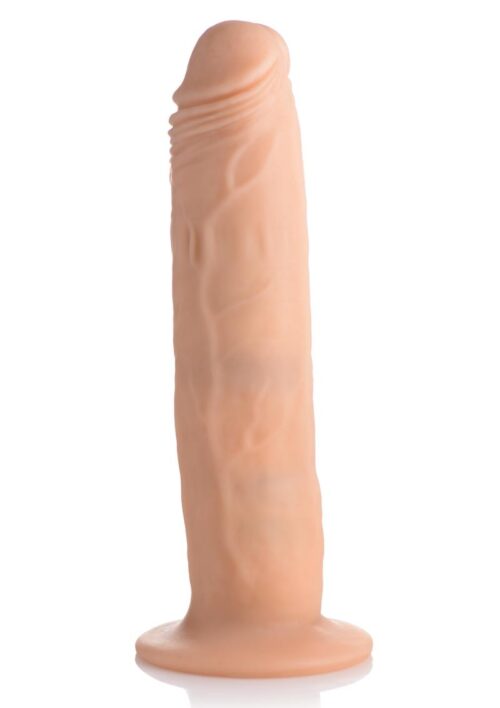 Thump It Rechargeable Silicone Thumping (Small) 7in Dildo with Remote Control - Vanilla