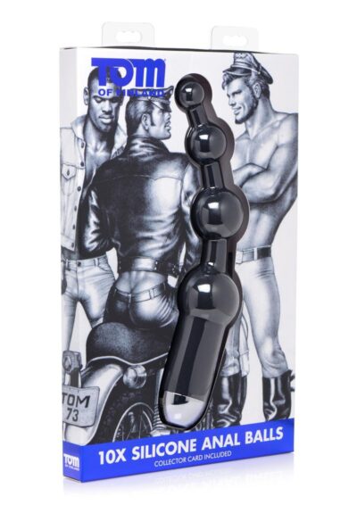 Tom of Finland Rechargeable Silicone Anal Balls - Black