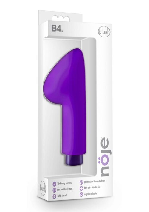 Noje B4 Iris Rechargeable Silicone Vibrator - Purple