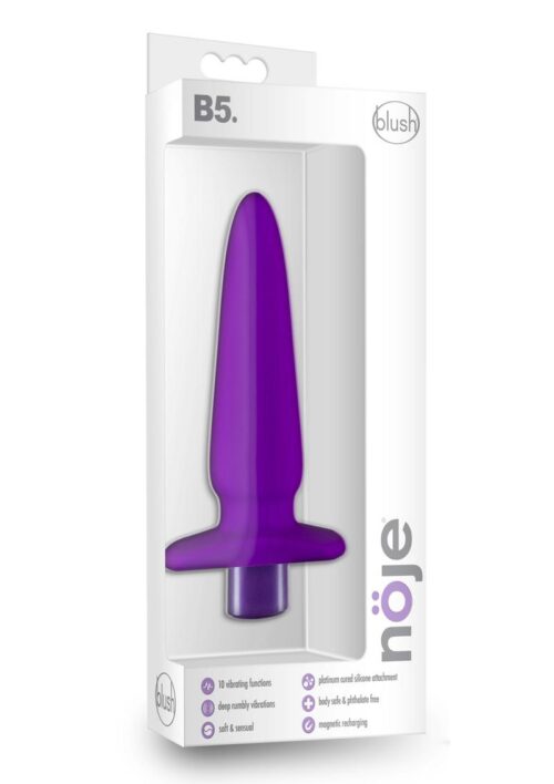Noje B5 Iris Rechargeable Silicone Vibrator - Purple