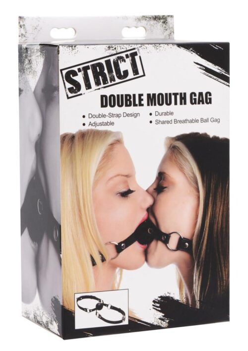 Strict Double Mouth Gag - Black