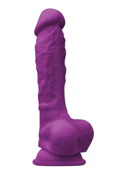 Colours Pleasure Silicone Dildo 7in - Purple