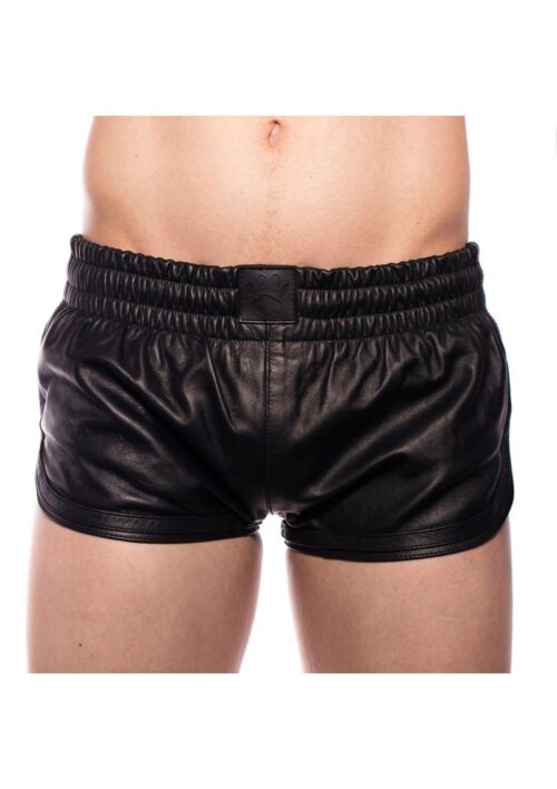 Prowler Red Leather Sport Shorts - Large - Black