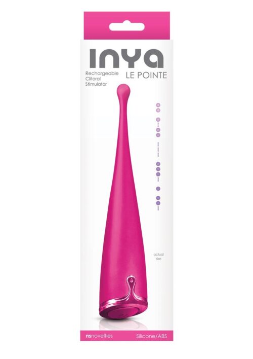 Inya Le Pointe Silicone Rechargeable Clitoral Stimulator Vibrator - Pink