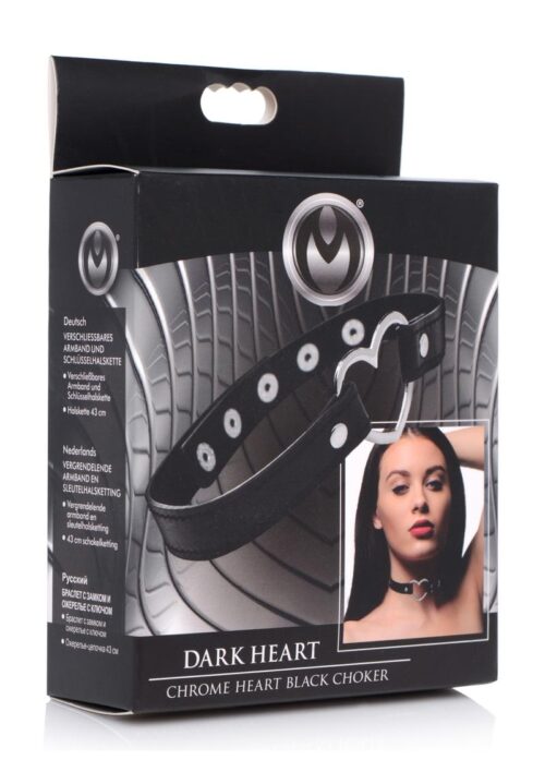 Master Series Heart Choker Necklace - Black