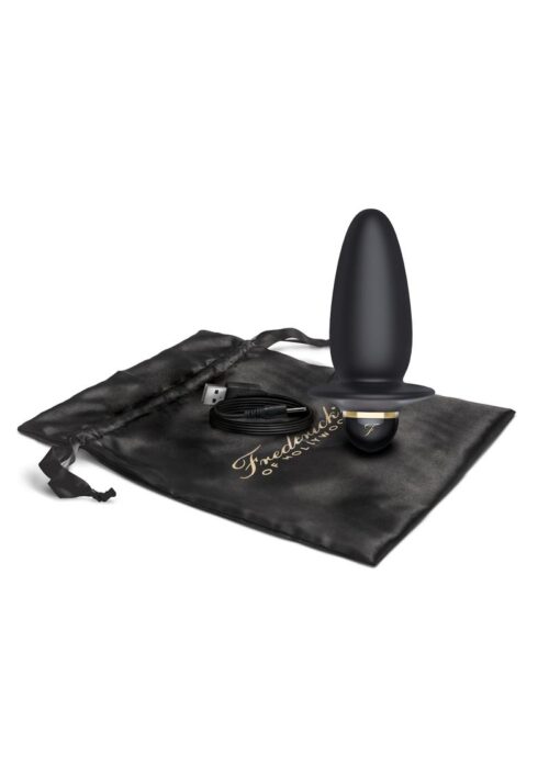 Frederick`s Of Hollywood Rechargeable 4in Booty Plug Multi Function Vibration Silicone - Black