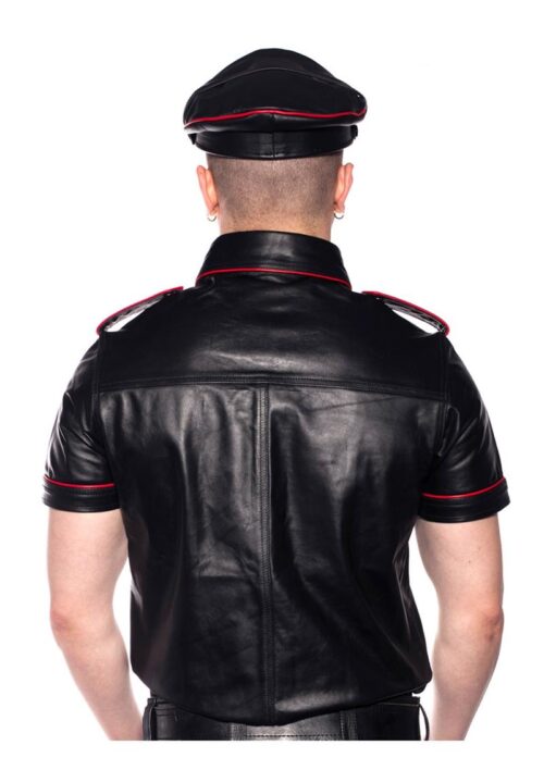 Prowler Red Police Shirt Piped - Large - Black/Red