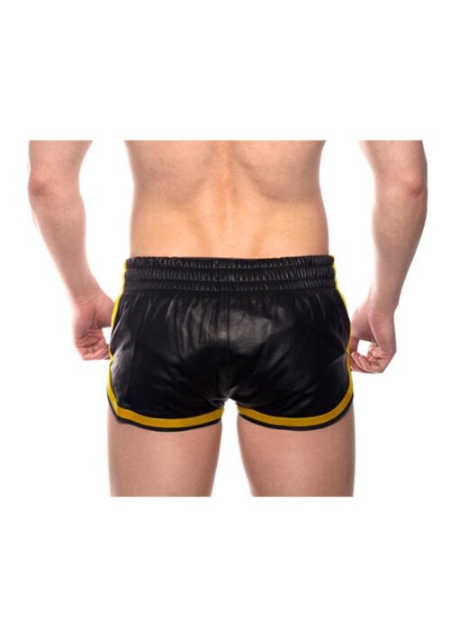 Prowler Red Leather Sport Shorts - 2XLarge - Black/Yellow