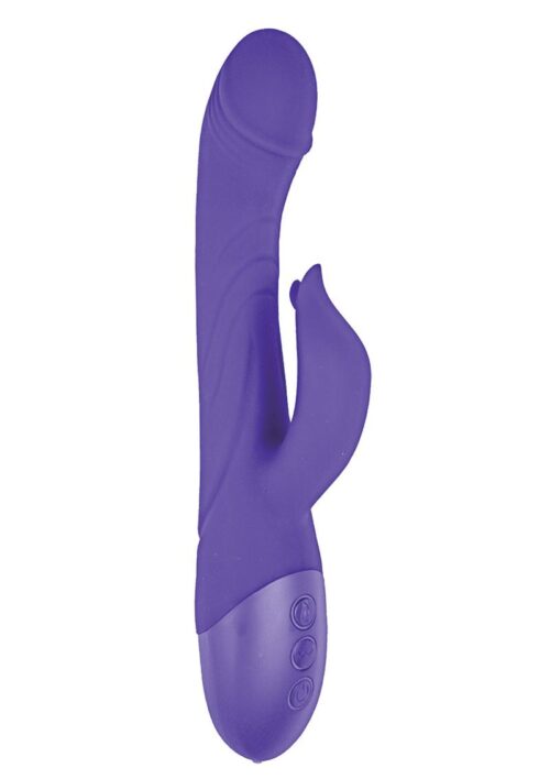 Devine Vibes Heat Up G-Spot Teaser Rechargeable Silicone Warming Vibrator - Purple