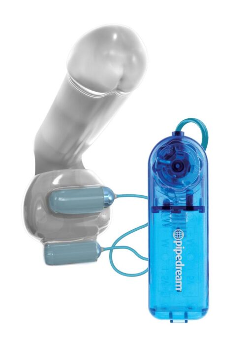 Classix Dual Vibrating Ball Teaser with Remote Control - Blue and Clear