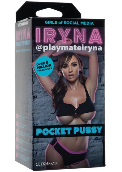 Signature Strokers Girls of Social Media @playmateiryna Ultraskyn Pocket Masturbator - Pussy - Vanilla