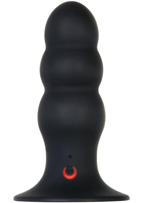 Kong Rechargeable Silicone Anal Plug with Remote Control - Black