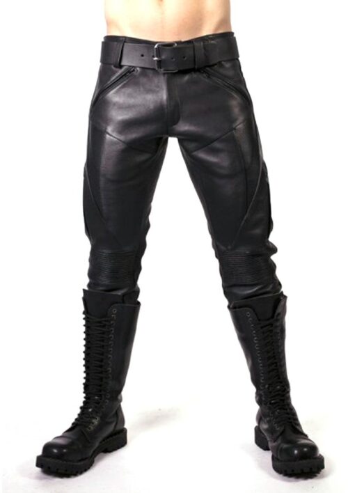 Prowler Red Prowler Leather Jeans 31in - Black