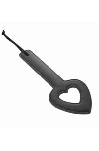 Sex and Mischief Shadow Heart Paddle 11.5in - Black