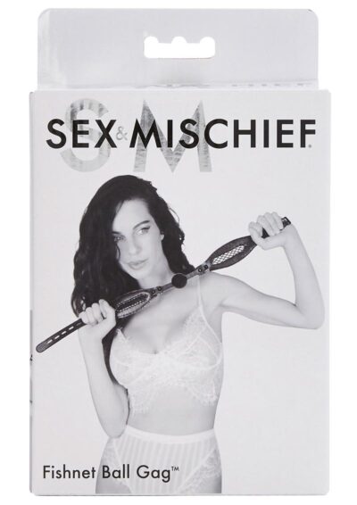 Sex and Mischief Fishnet Ball Gag - Black