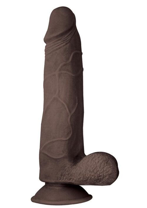 Realcocks Dual Layered #4 Bendable Thick Dildo 8in - Chocolate