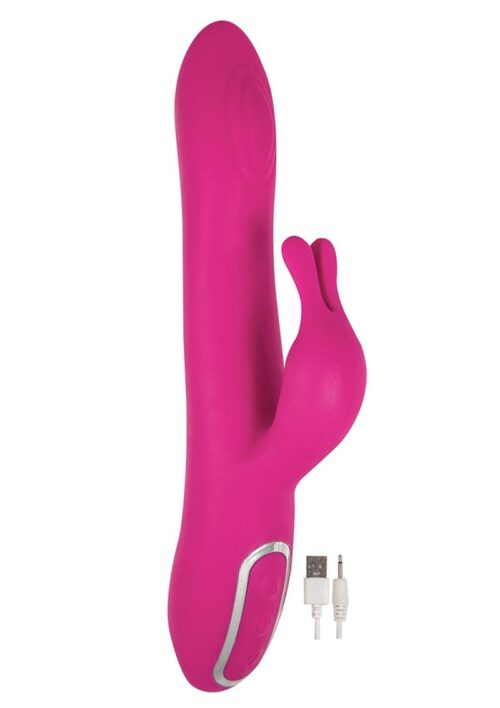 Devine Vibes Ultimate G-Spot Thumper Rechargeable Silicone Vibrator - Pink