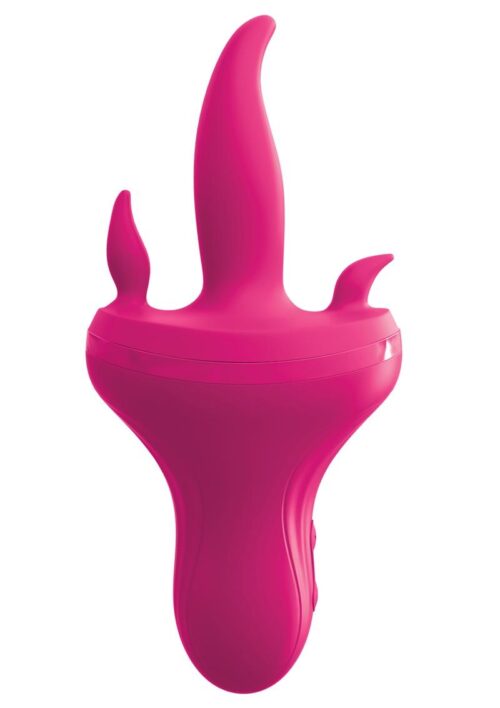 3Some Holey Trinity Triple Tongue Vibrator Multi Speed Rechargeable - Pink