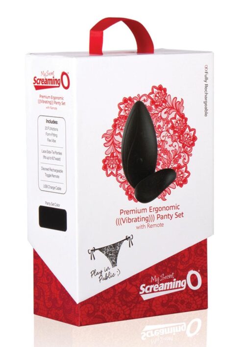 My Secret Premium Ergonomic Panty Vibe Set with Remote Rechargeable Waterproof - Black