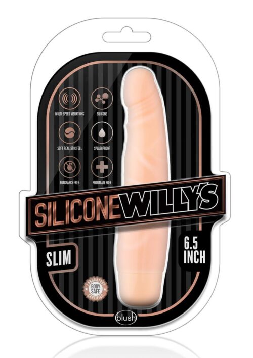Silicone Willy`s Slim Vibrating Dildo 6.5in - Vanilla