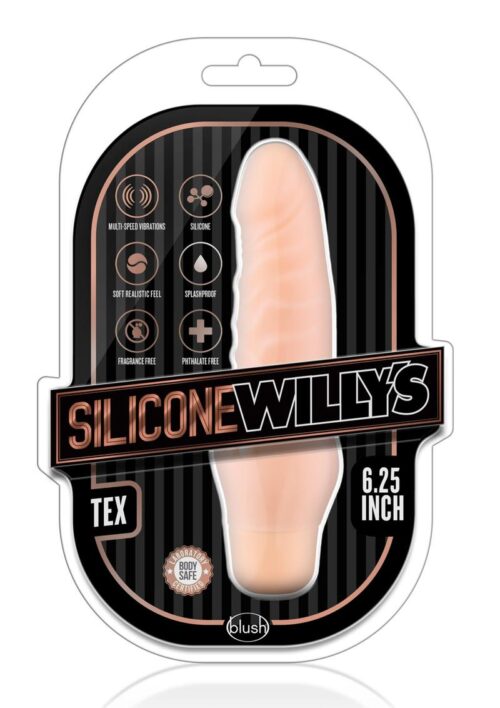 Silicone Willy`s Tex Vibrating Dildo 6.25in - Vanilla