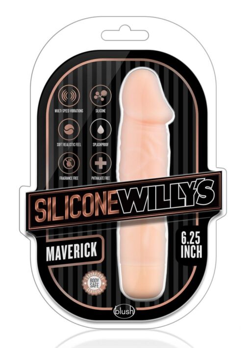 SIlicone Willy`s Maverick Vibrating Dildo 6.25in - Vanilla