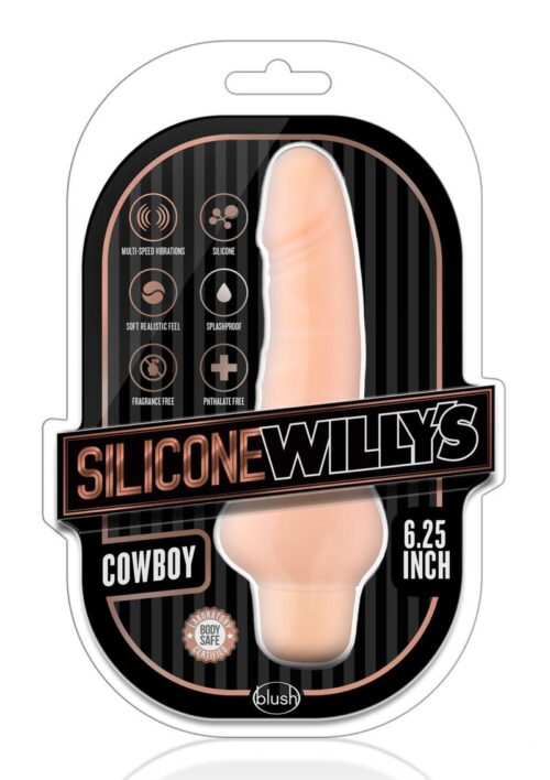 Silicone Willy`s Cowboy Vibrating Dildo 6.25in - Vanilla