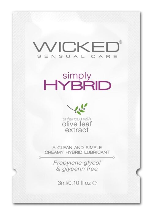 Wicked Simply Hybrid Lubricant With Olive Leaf Extract .10oz (144 Per Bag)