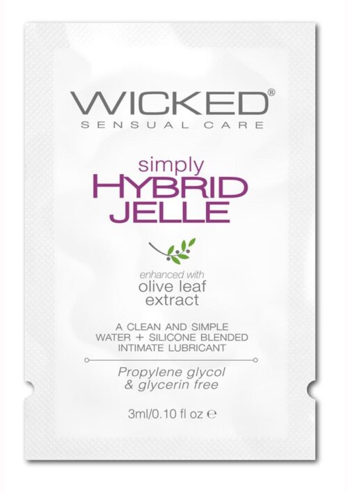 Wicked Simply Hybrid Jelle Lubricant .10oz (144 Per Bag)