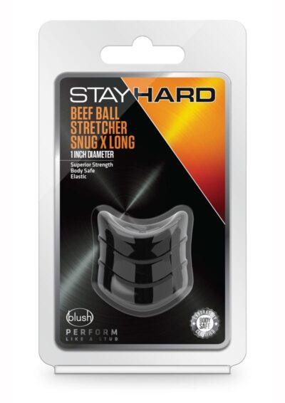 Stay Hard Beef Ball Stretcher Snug X Long - Black