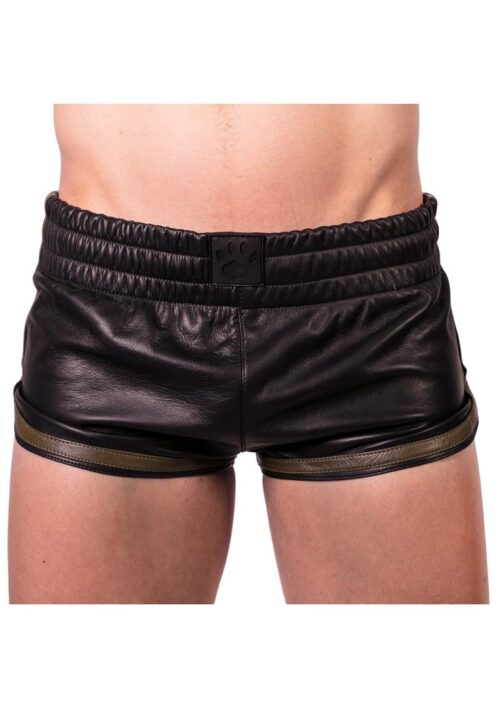 Prowler Red Leather Sport Shorts - Small - Black/Green