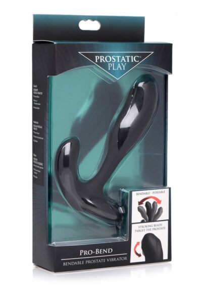 Prostatic Play Bendable Silicone Prostate Stimulator - Black