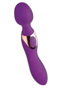 Wand Essentials Double Silicone Vibrating Wand Massager - Purple