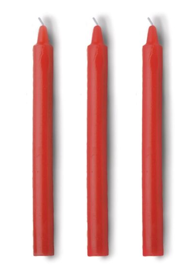 Master Series Fire Sticks Fetish Drip Candles (set of 3) - Red