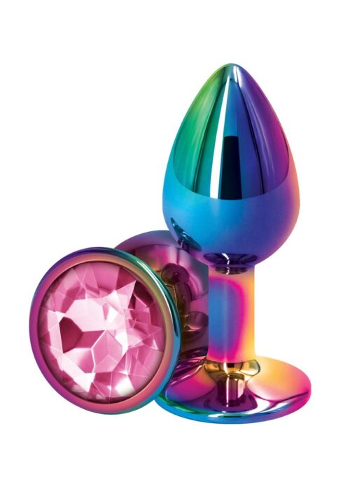 Rear Assets Multicolor Anal Plug - Small - Pink