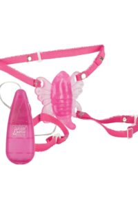 Venus Butterfly Strap-On with Remote Control - Pink