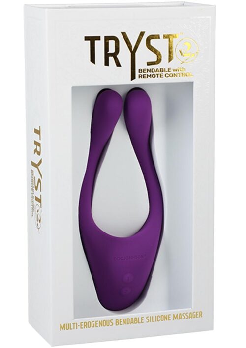 Tryst V2 Bendable Silicone Massage with Remote Control - Purple